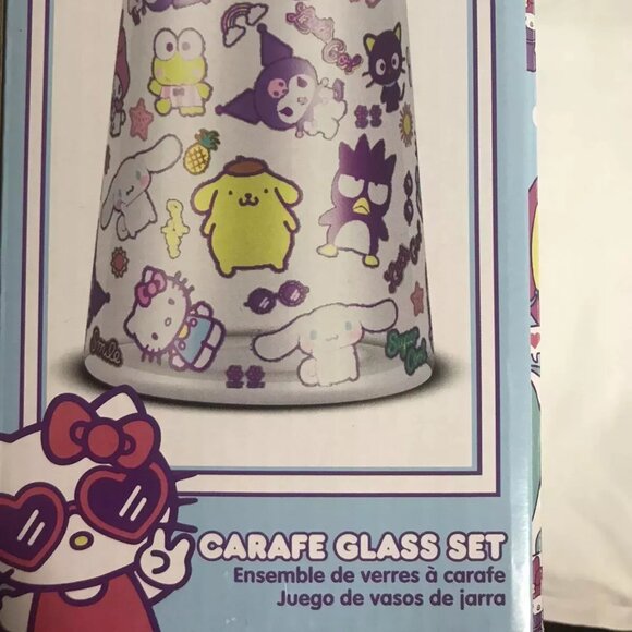 Sanrio Hello Kitty and Friends Carafe Glass Set 2024 - Multi Color - Picture 3 of 4